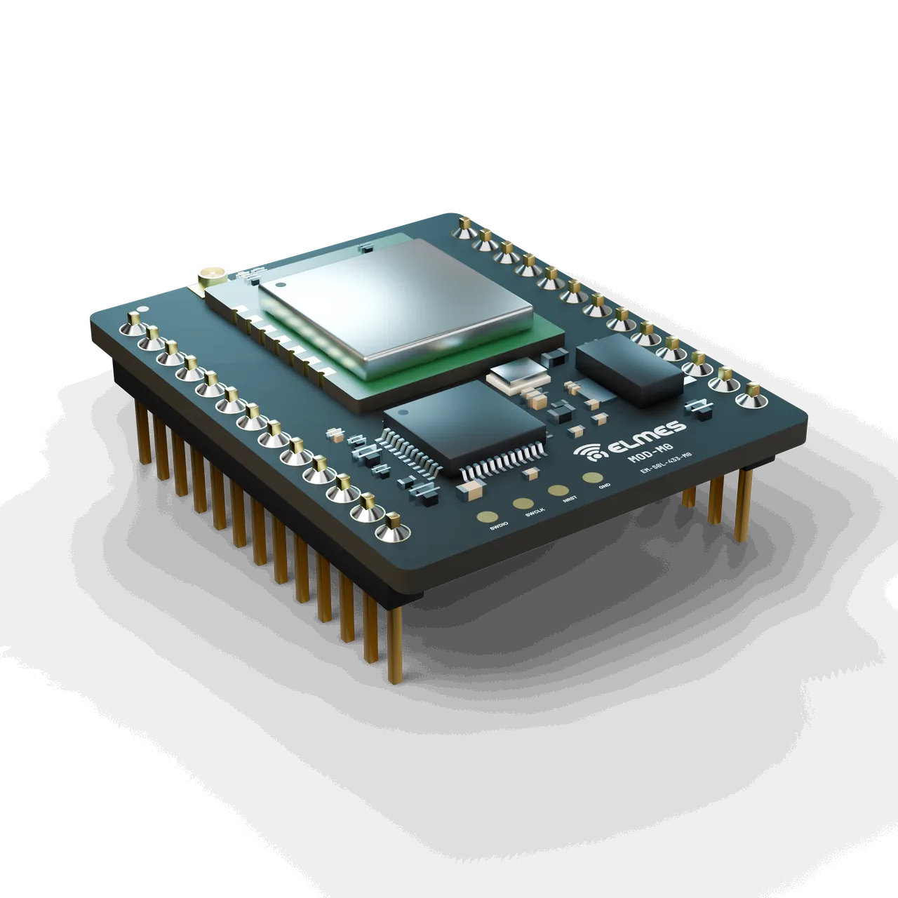 MOD-M0 (EM-S0L-433-M0): pin başlıklı kart, üstünde hazır LoRa radyo modülü ve u.FL