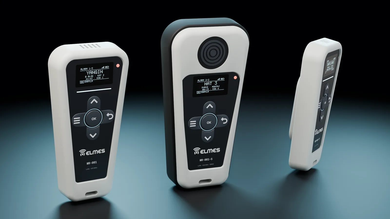 WR-001 family: standard R2, WR-001-S with speaker grille and rubber bumper, WR-001-LP with rear battery compartment